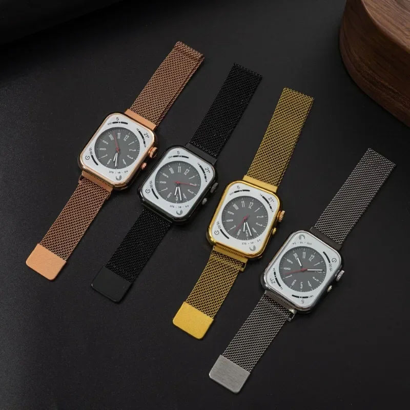 Smartwatch Watches For Women Brands - Brand Quartz Wristwatches Square Magnet Mesh