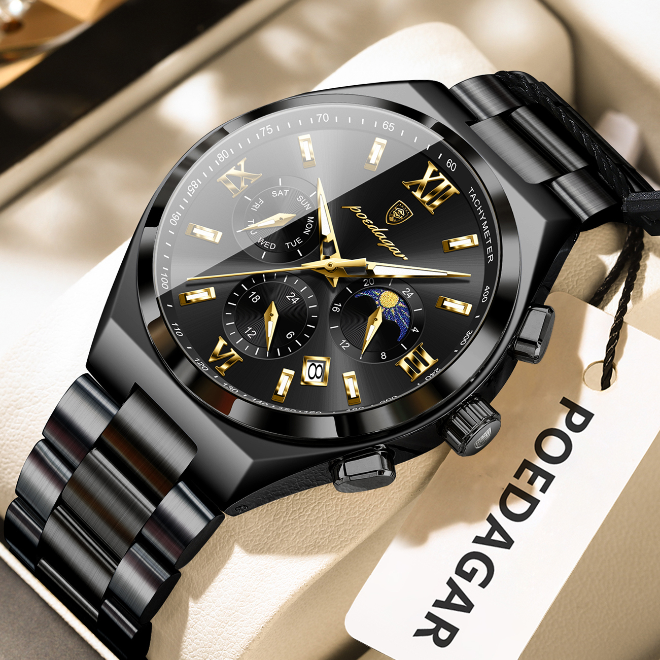 Smartwatch Luxury Watches For Men - POEDAGAR Fashion Luxury Man Wristwatch Luminous