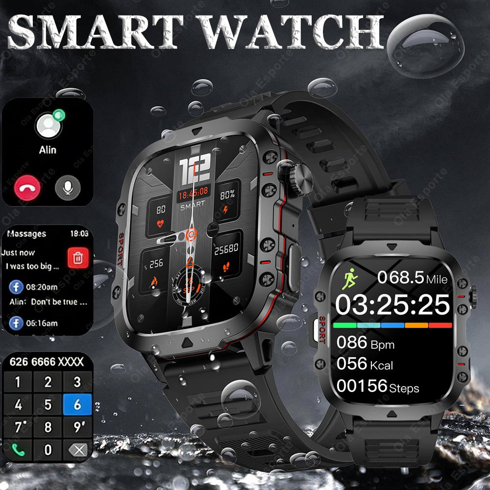 Smartwatch Military Watches For Men - New Outdoor Military GPS Smart Watch
