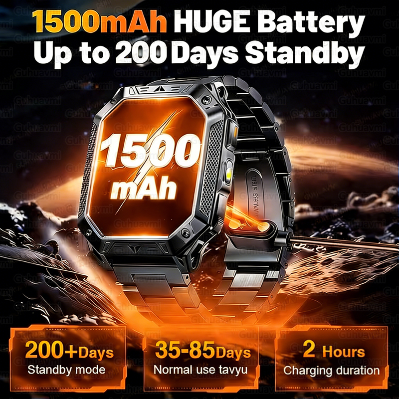 New 1500mAh Military Outdoor S - огляд і ціна Smartwatch Military Watches For Men