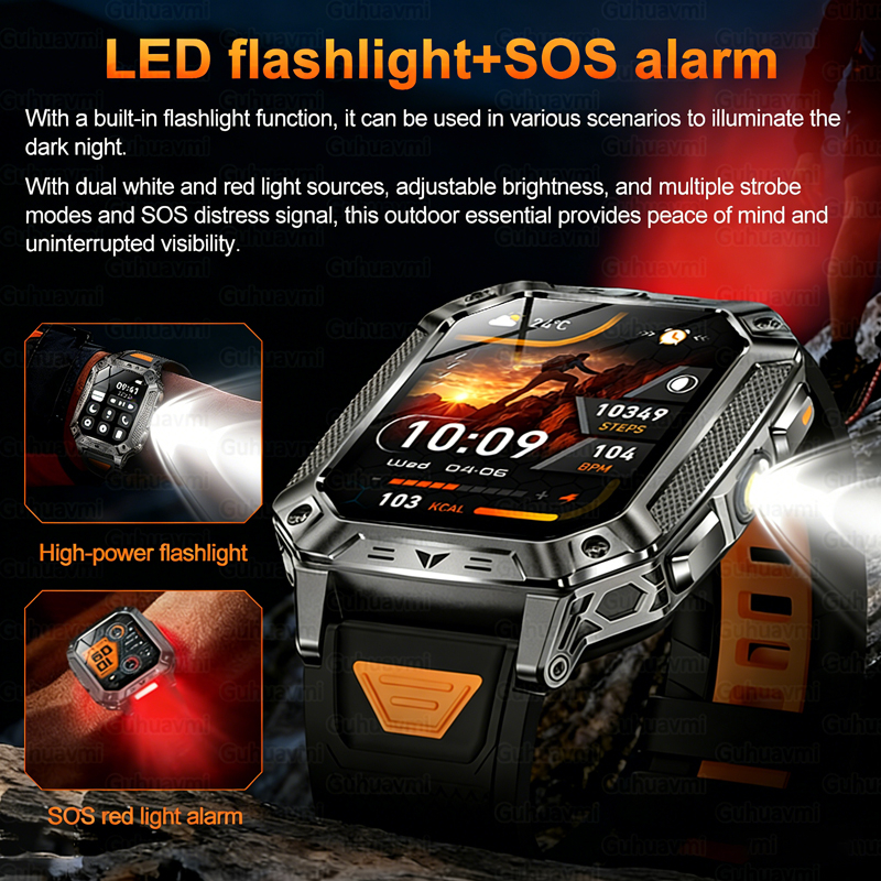 New 1500mAh Military Outdoor S - огляд і ціна Smartwatch Military Watches For Men