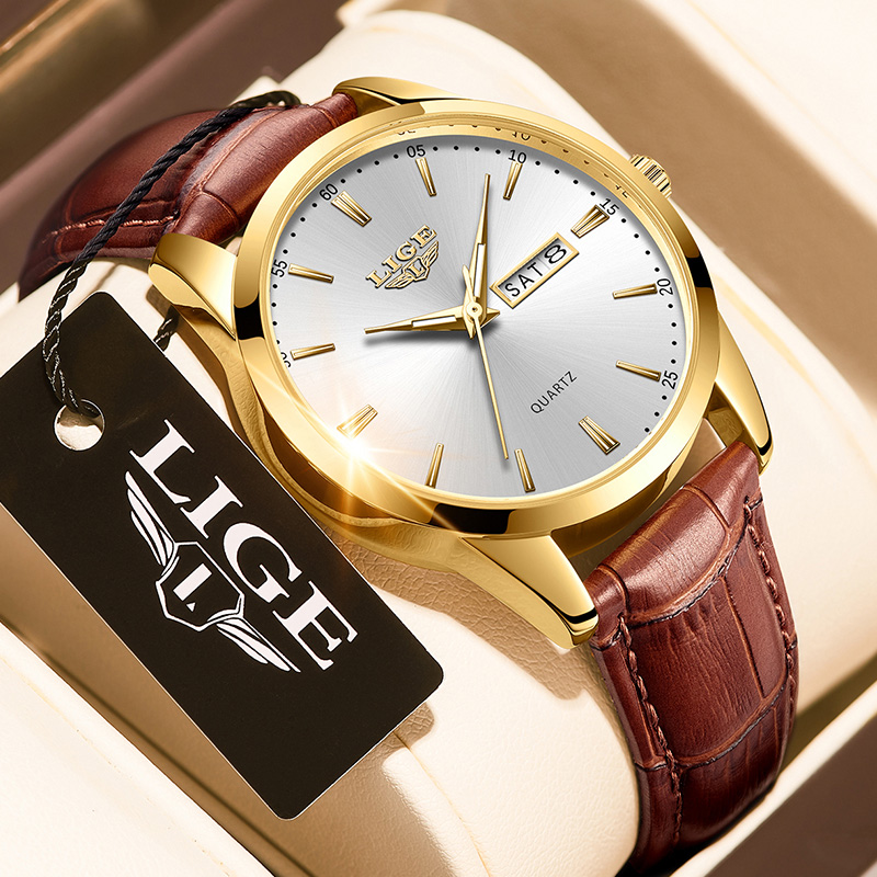 LIGE Man Watch Fashion Leather - огляд і ціна Smartwatch Military Watches For Men