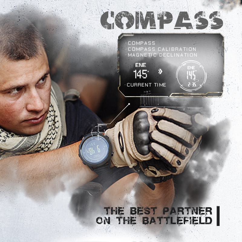 NORTH EDGE Apache46 Smart Digi - огляд і ціна Smartwatch Military Watches For Men