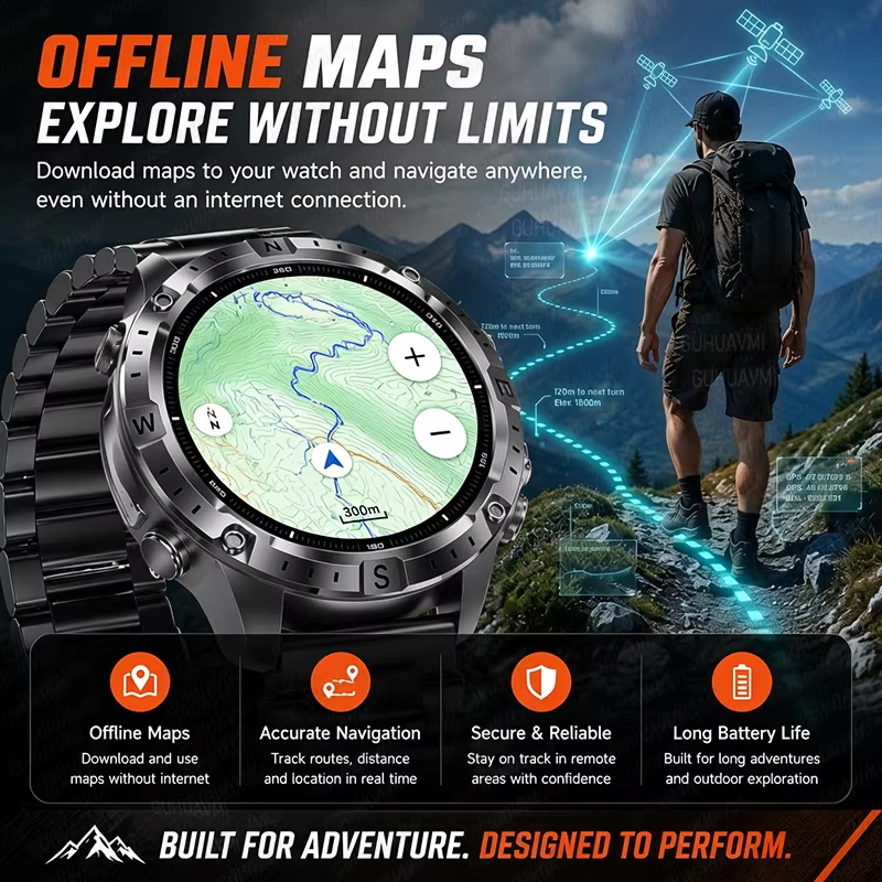 2026New Outdoor Military GPS N - огляд і ціна Smartwatch Military Watches For Men