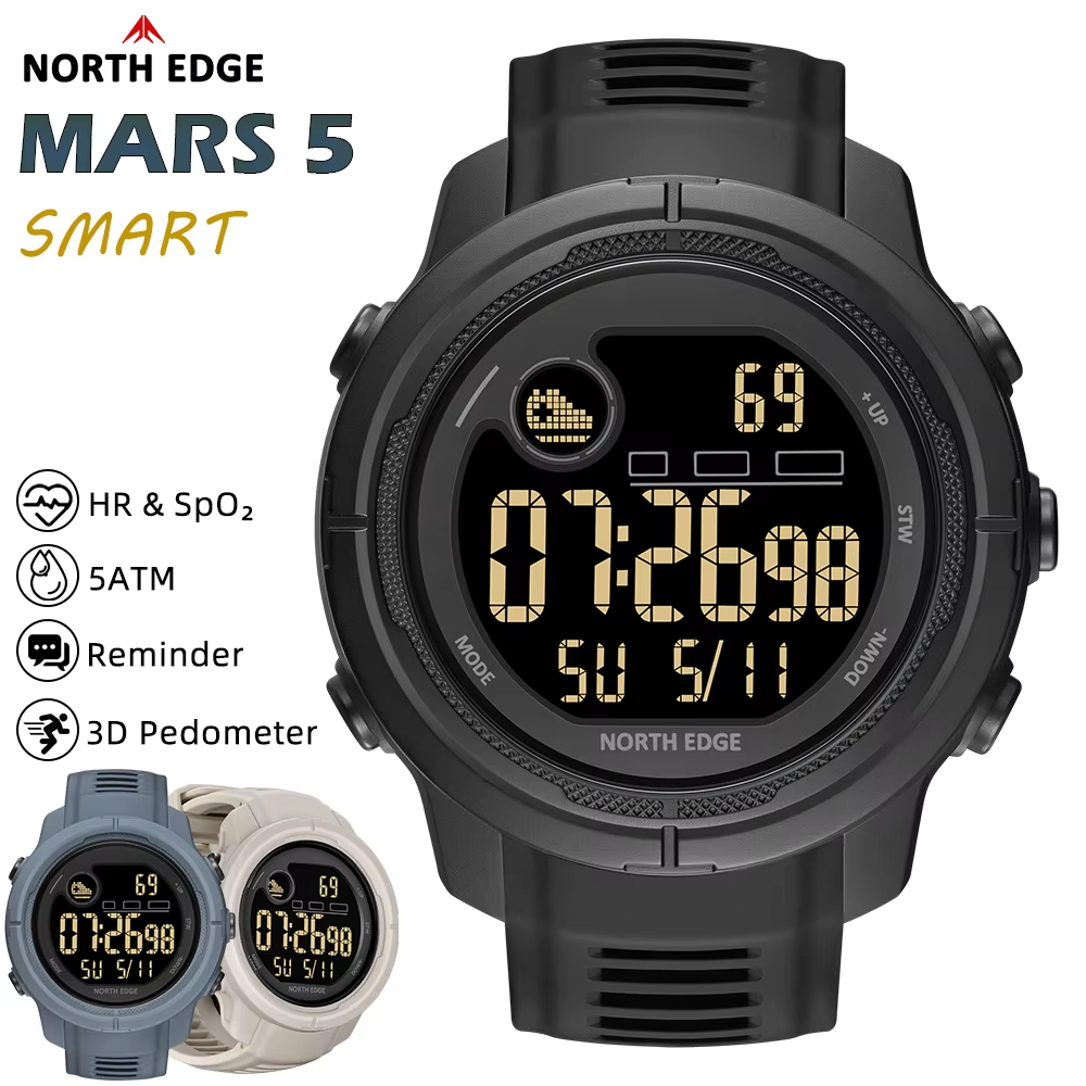 NORTH EDGE NEW MARS 5 Men's Di - огляд і ціна Smartwatch Military Watches For Men