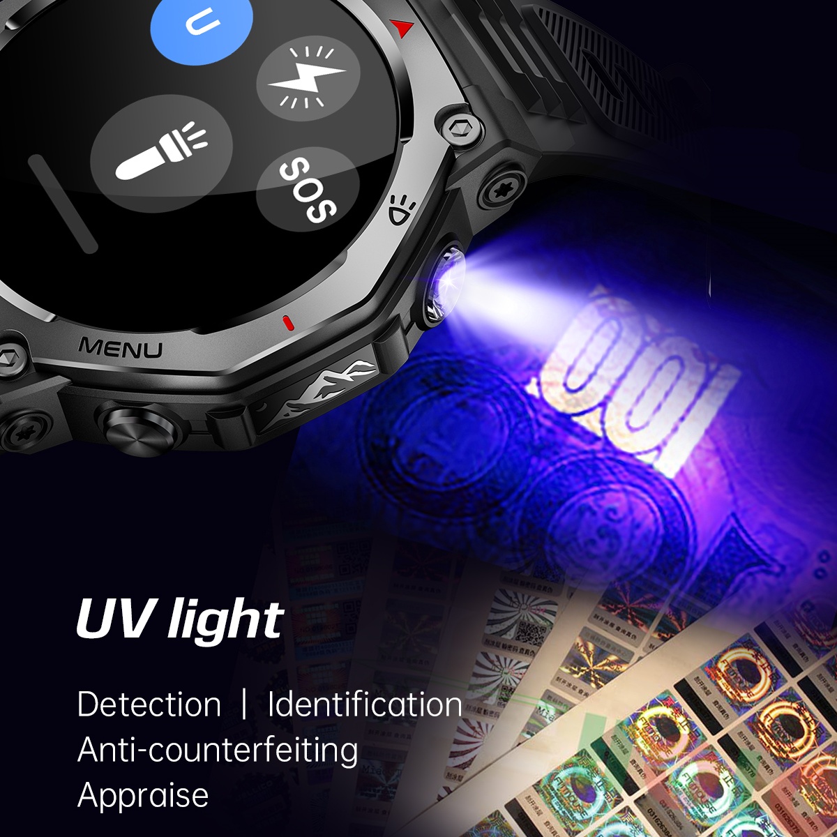 2025 New Military Smart Watch  - огляд і ціна Watch Vs Amazfit