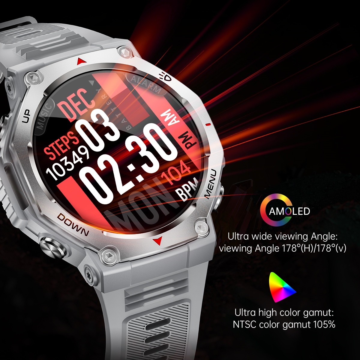 2025 New Military Smart Watch  - огляд і ціна Watch Vs Amazfit