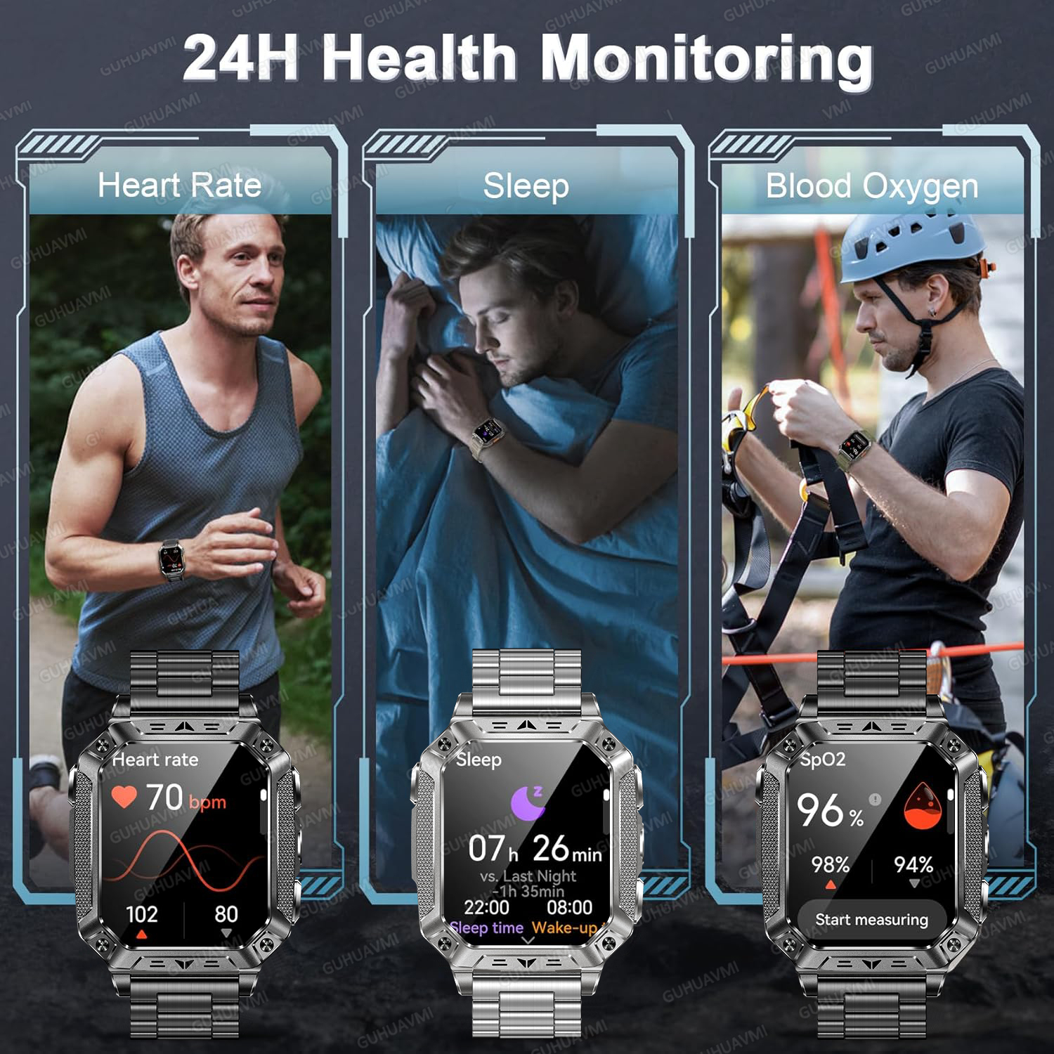 2026 Military 1400mAh Battery  - огляд і ціна Smartwatch Military Watches For Men