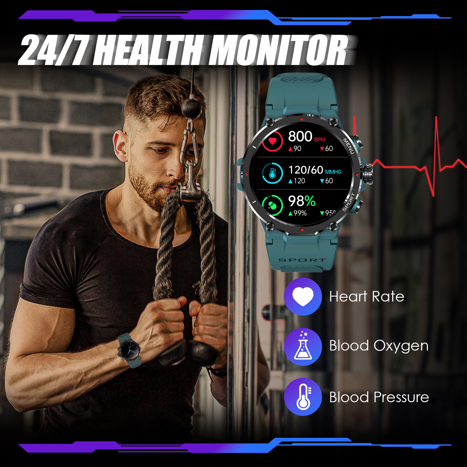 EIGIIS Military Smart Watch fo - огляд і ціна Smartwatch Military Watches For Men