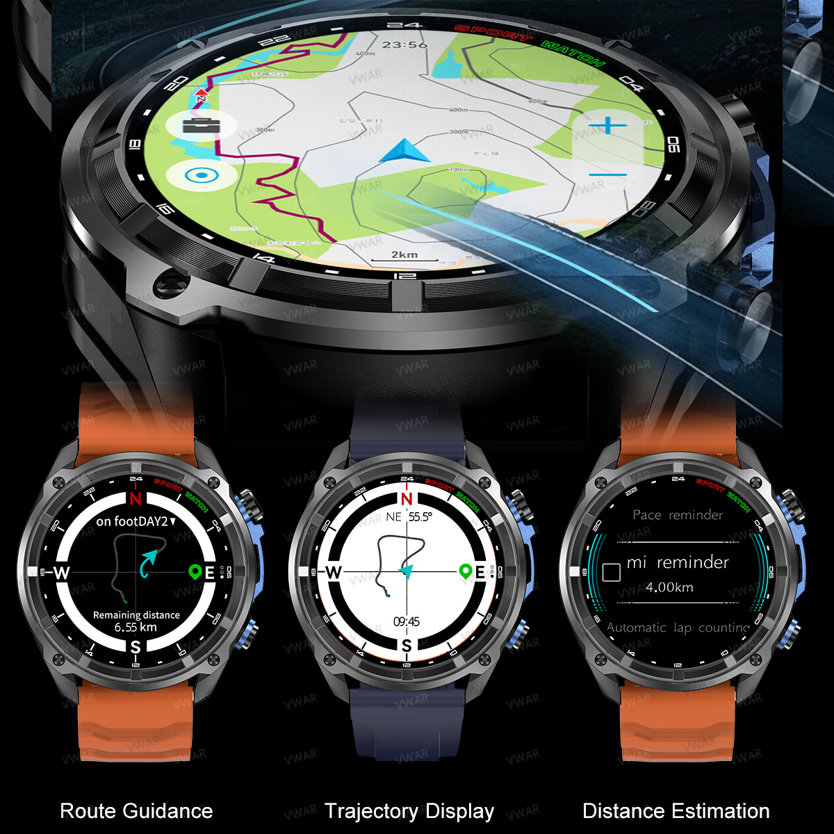 VWAR Offline Maps Smart Watch  - огляд і ціна Watch Vs Amazfit