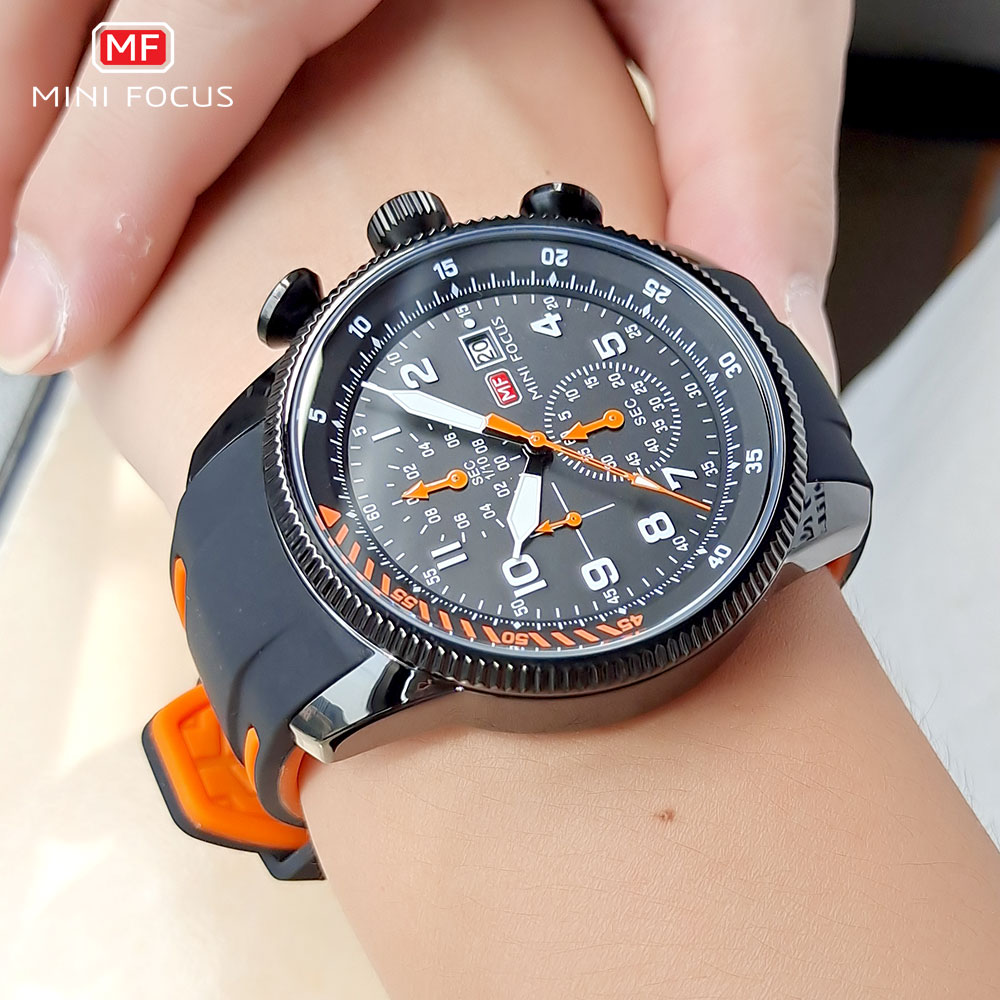 MINI FOCUS Sport Quartz Watch  - огляд і ціна Silicone Sport Band
