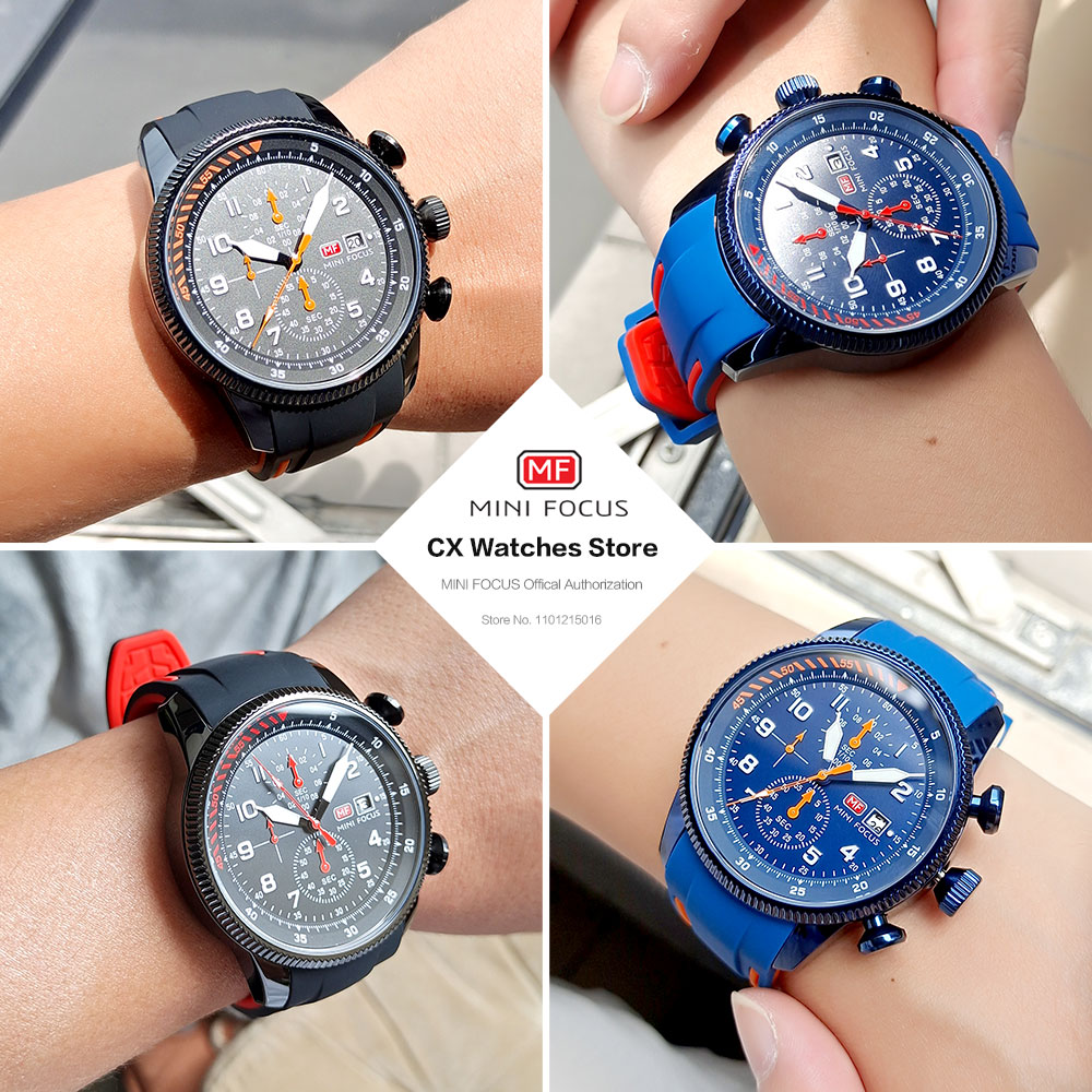 MINI FOCUS Sport Quartz Watch  - огляд і ціна Silicone Sport Band