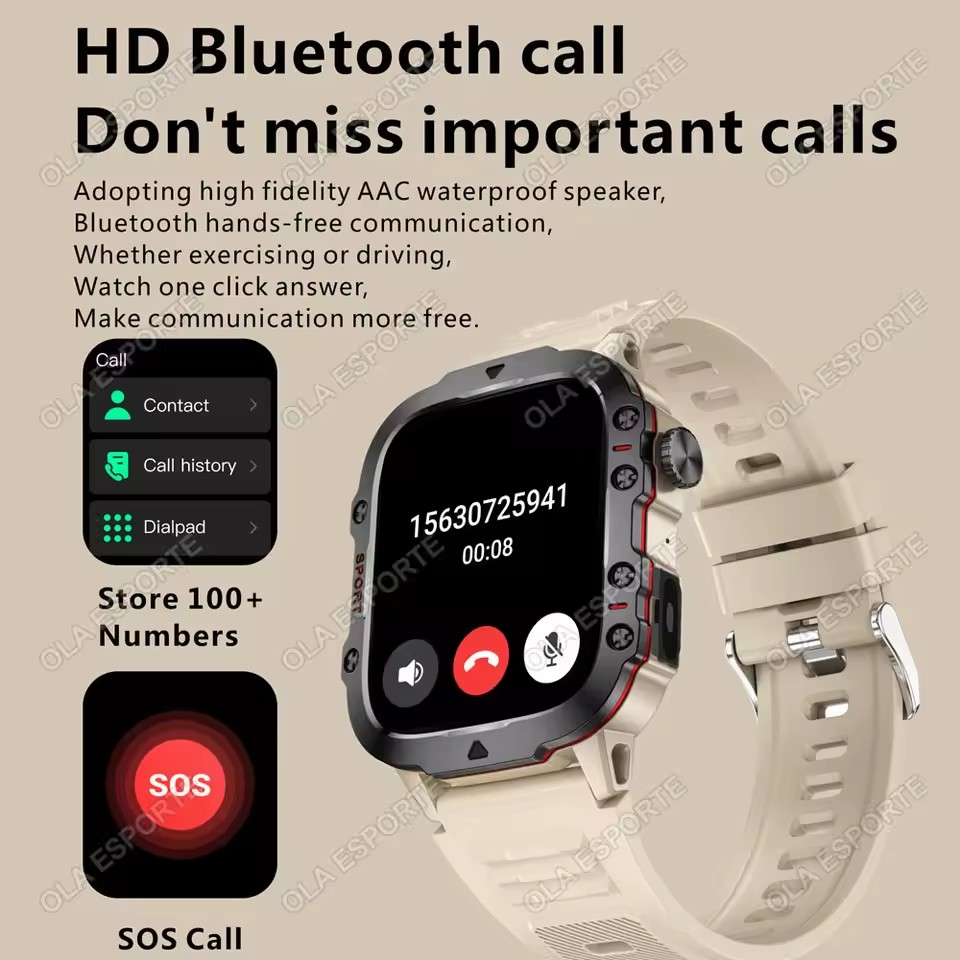 2026 New Military Smart Watch  - огляд і ціна Smartwatch Military Watches For Men