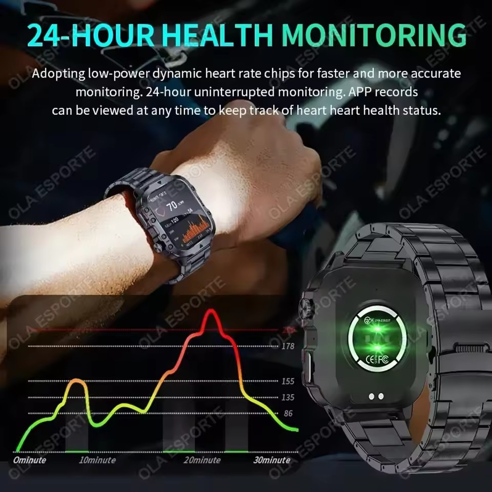 2026 New Military Smart Watch  - огляд і ціна Smartwatch Military Watches For Men