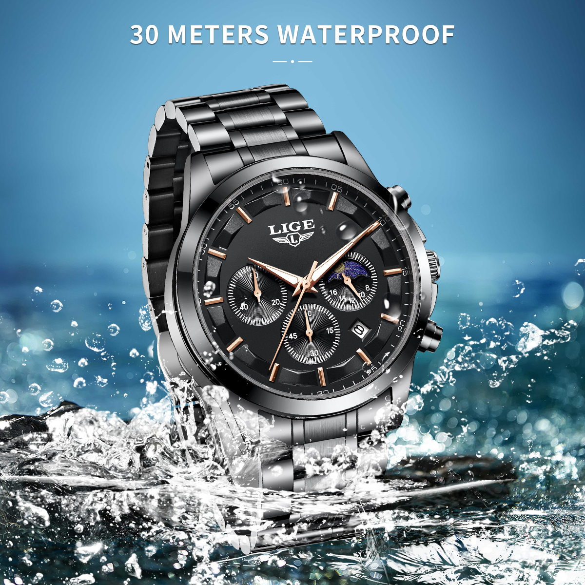 LIGE Luxury Business Man Watch - огляд і ціна Smartwatch Luxury Watches For Men