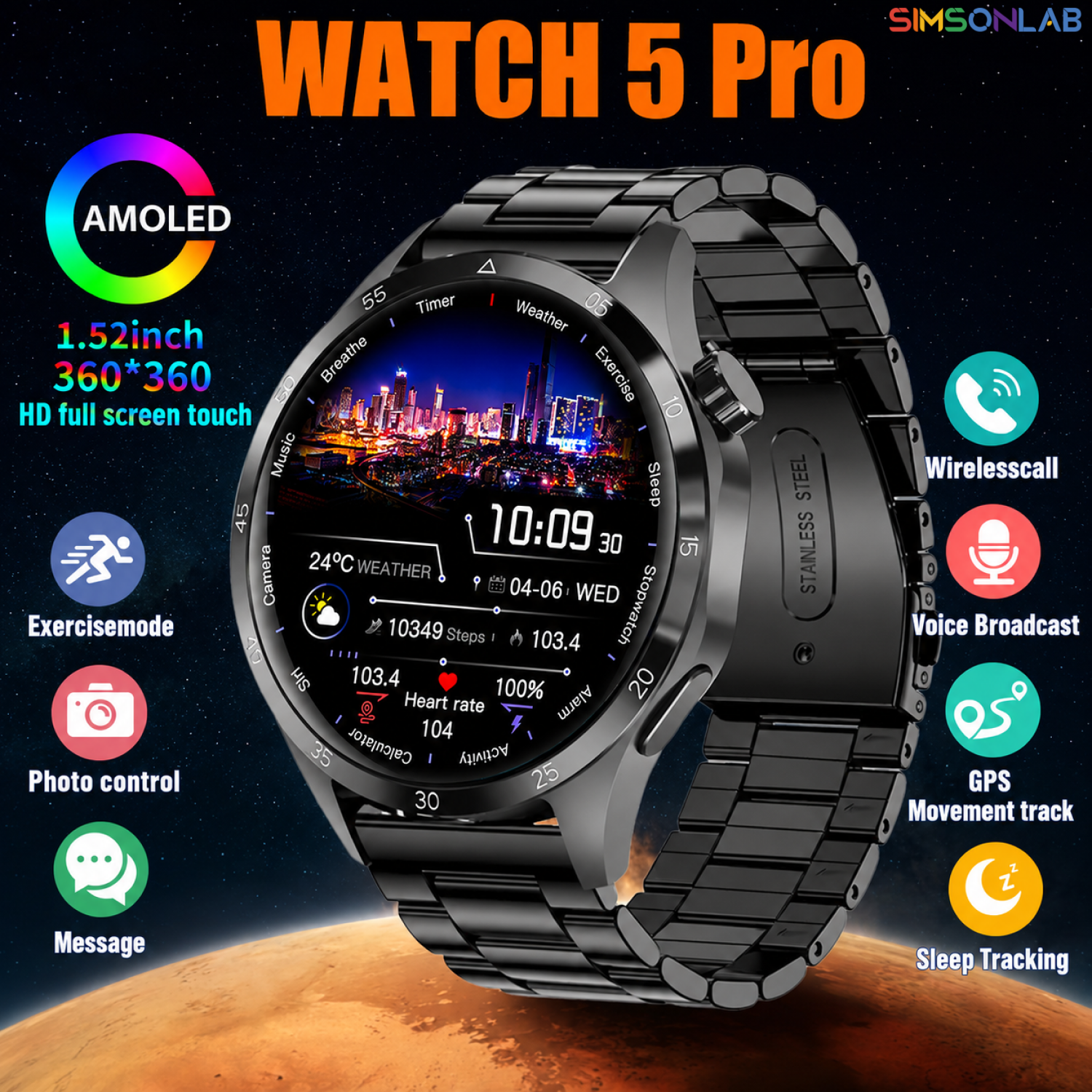 2026 Watch 5 Pro GPS Track Com - огляд і ціна Smartwatch Watch Whatsapp