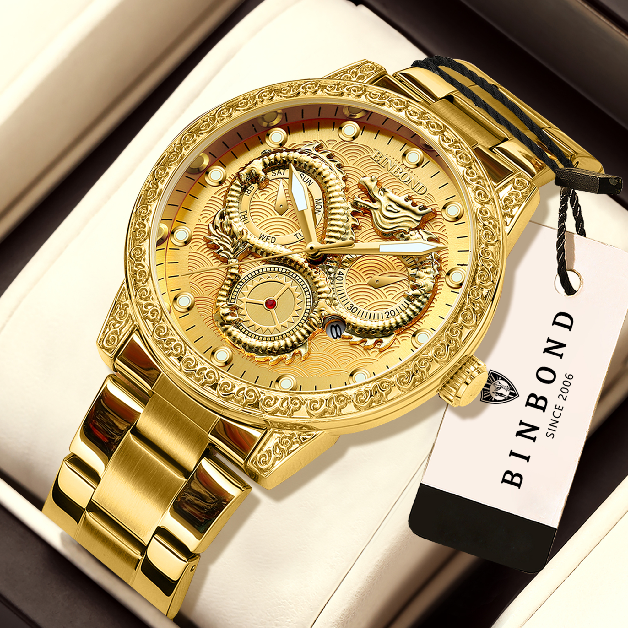 BINBOND Dragon vintage luxury  - огляд і ціна Smartwatch Luxury Watches For Men