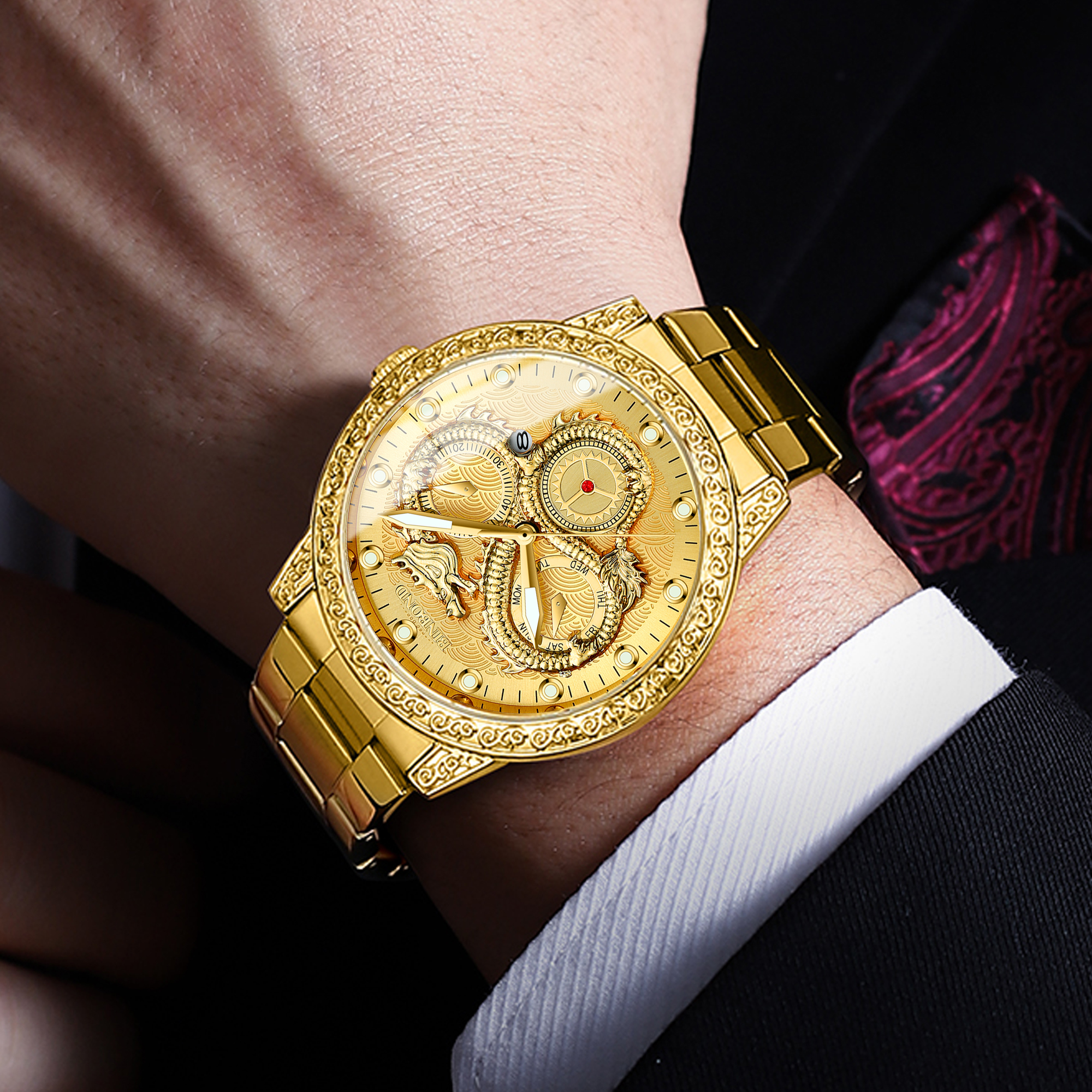 BINBOND Dragon vintage luxury  - огляд і ціна Smartwatch Luxury Watches For Men