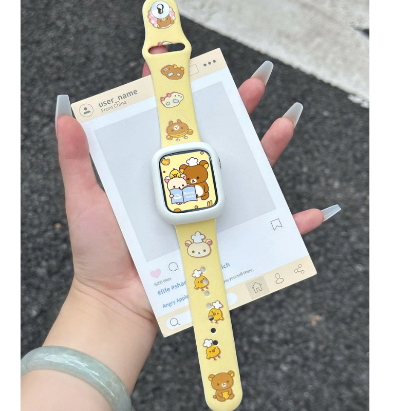 Cute Rilakkuma Print Silicone  - огляд і ціна Silicone Sport Band