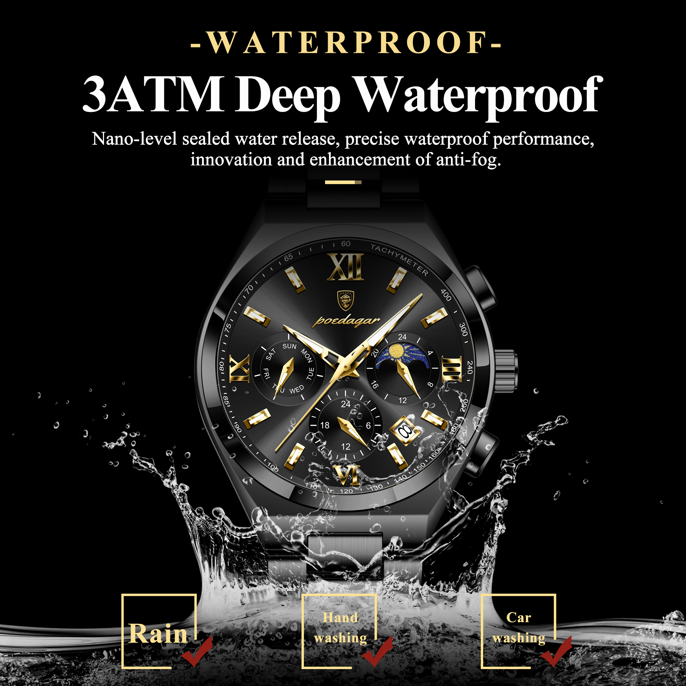 POEDAGAR Fashion Luxury Man Wr - огляд і ціна Smartwatch Luxury Watches For Men