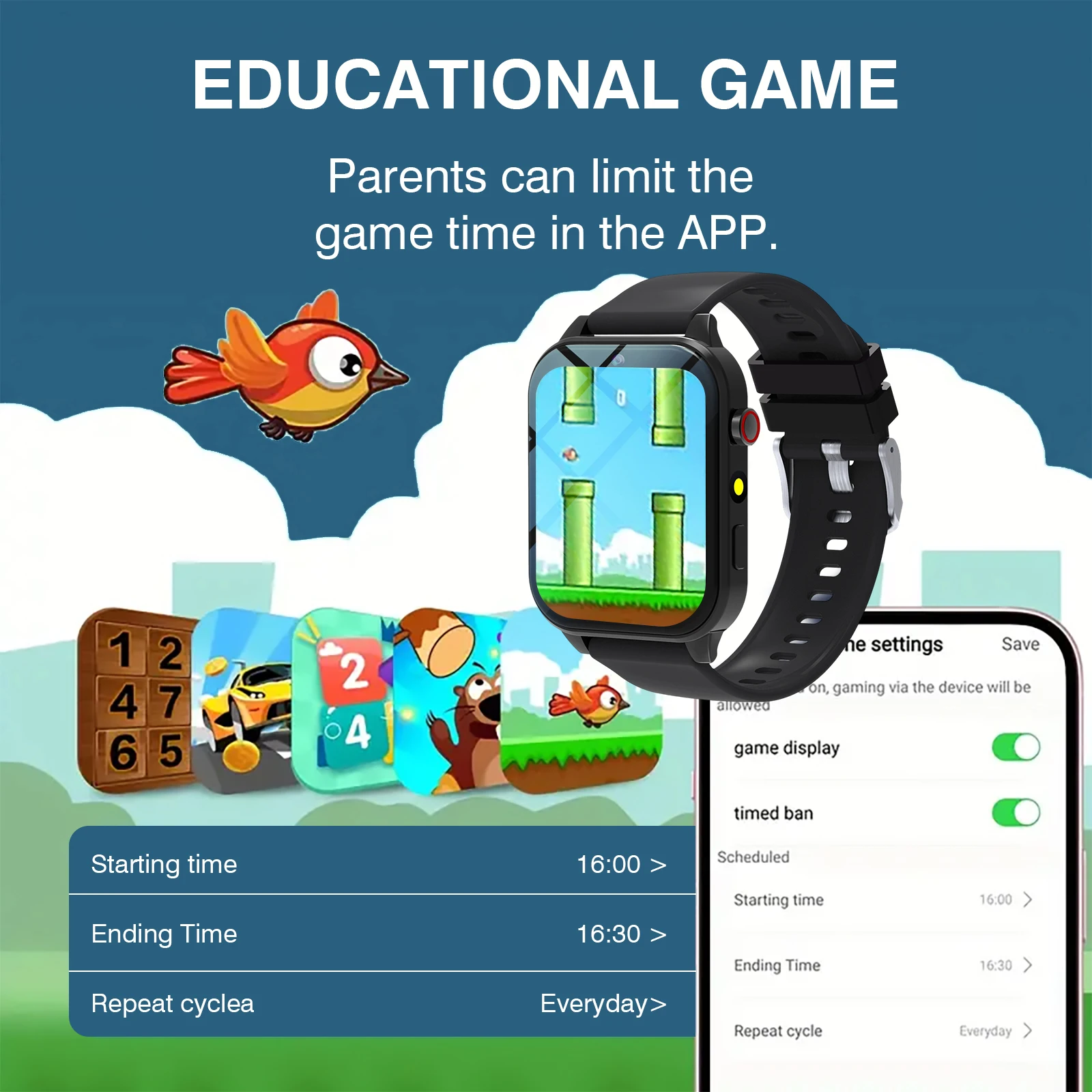 Kids′s Smart Watch 18 Games Ca - огляд і ціна Smartwatch Watches Digital