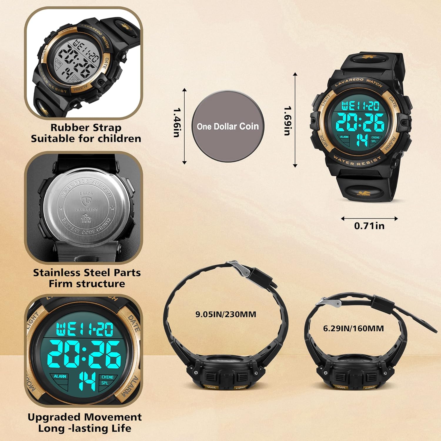 Digital Sport Watch for Boys 3 - огляд і ціна Silicone Sport Band