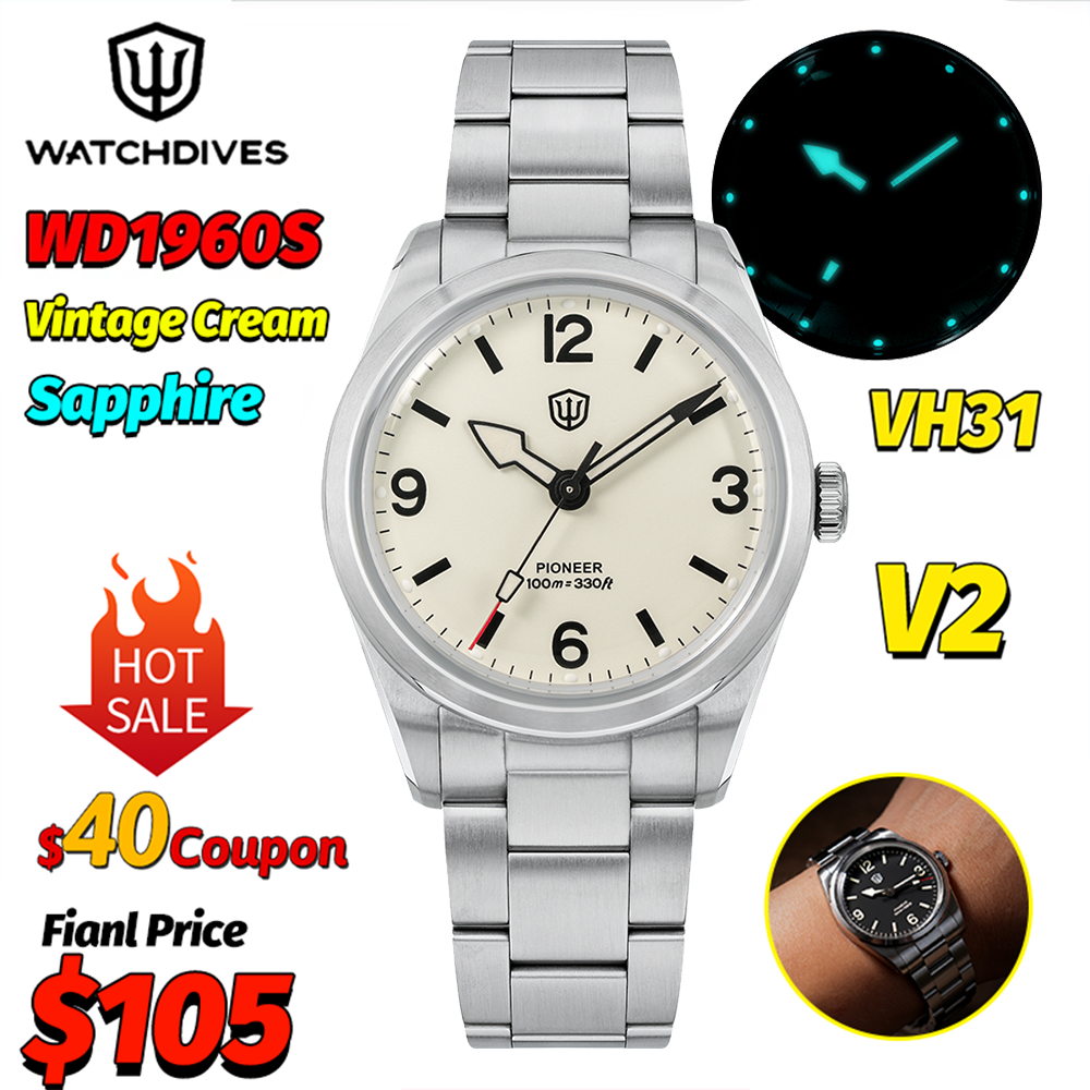Watchdives WD1960S V2 Vintage  - огляд і ціна Smartwatch Luxury Watches For Men