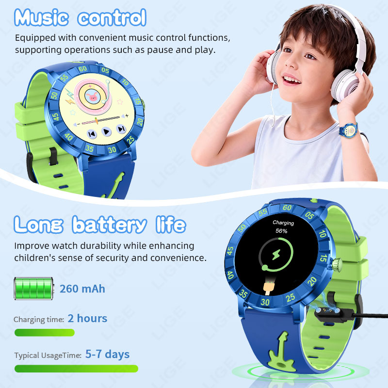 LIGE 2026 HRV Kids Smart Watch - огляд і ціна Smartwatch Watches Useful Gift For Boys