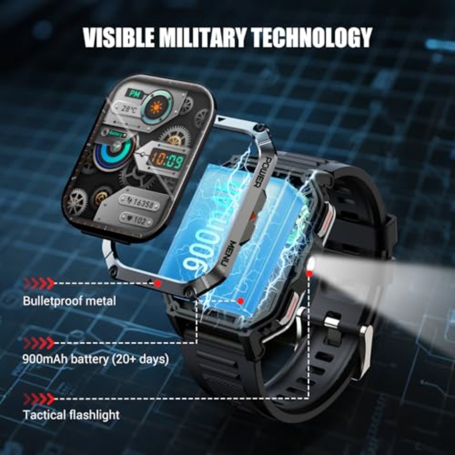 Military Tactical Smart Watche - огляд і ціна Smartwatch Military Watches For Men