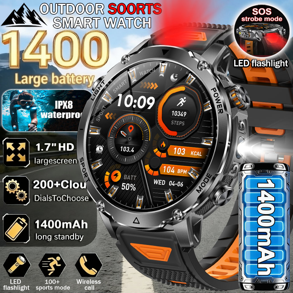2026New Military Sports Smart  - огляд і ціна Smartwatch Military Watches For Men